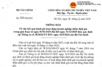 Thông báo 523/TB-BTC ngày 30/6/2026 về việc kết quả đánh giá hoạt động doanh nghiệp thẩm định giá trong giai đoạn từ 01/01/2025 đến hết 31/12/2025 theo quy định tại Thông tư số 38/2024/TT-BTC ngày 16/5/2024 c